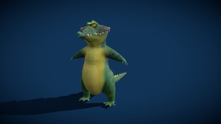 Cartoon Croc 3D Model
