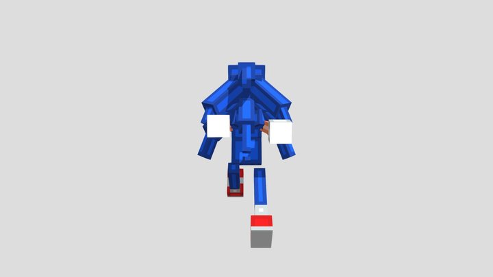 Sonic Minecraft my first model version 2.0
