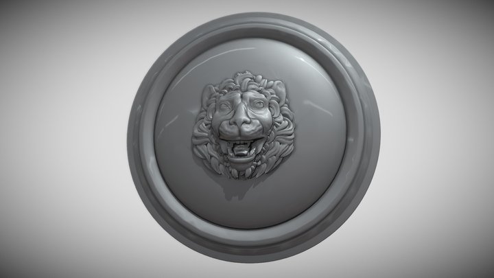 Lion Basrelief 3D Model