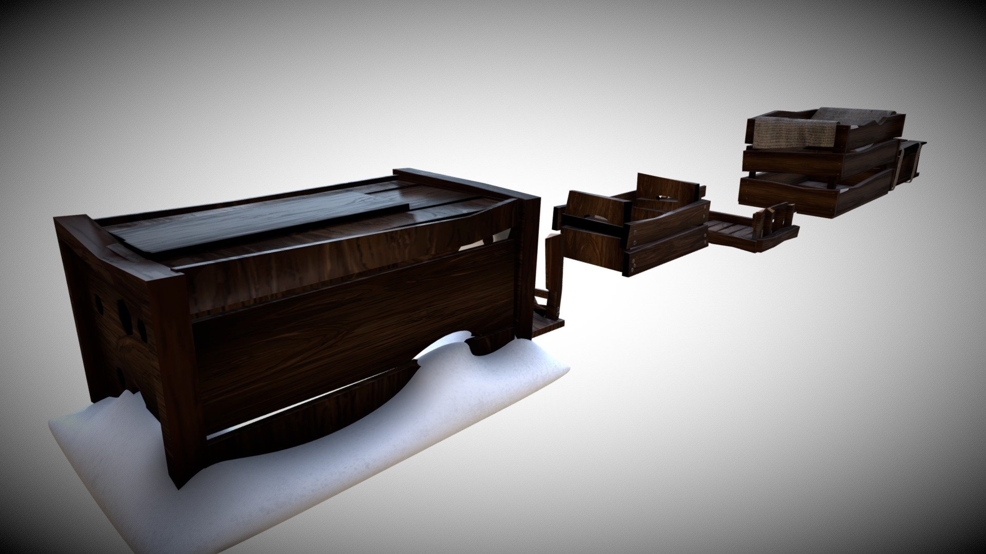 wooden boxes