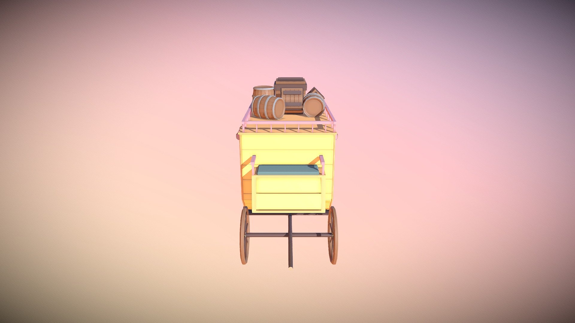 Carriage - wild west - 3D model by Ryan_Singh [62de9ab] - Sketchfab