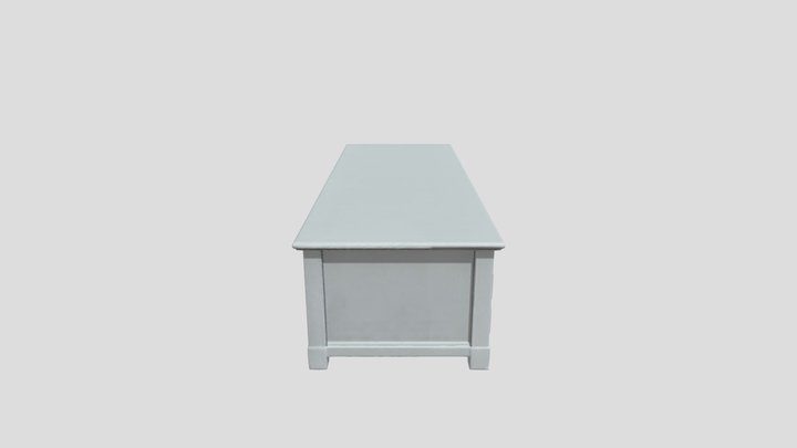 White Desk 3D model