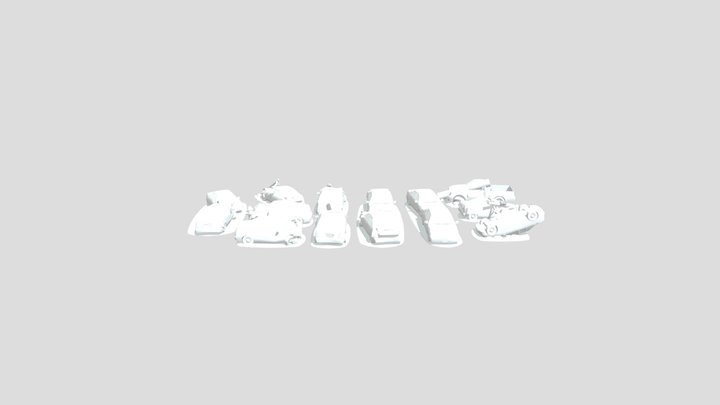 Zombie Apocalypse - 3D Printable Wrecked Cars 3D Model