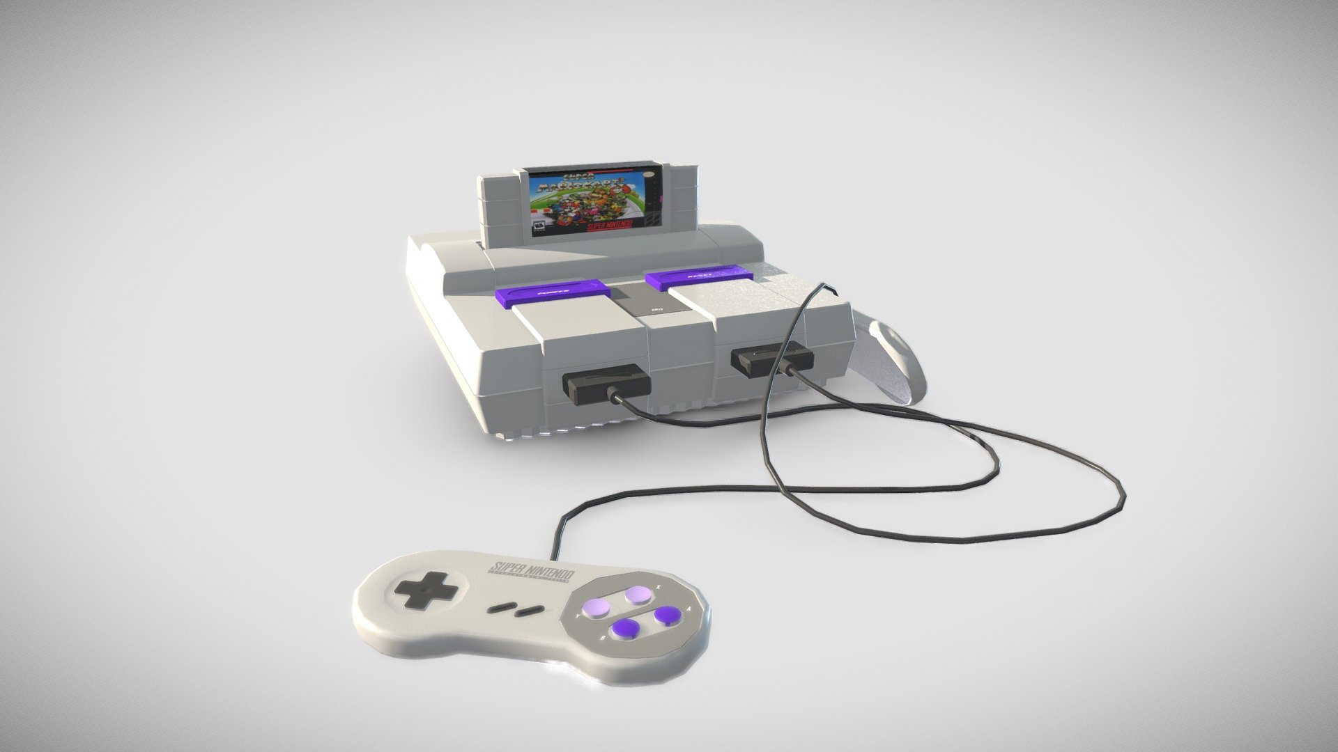 Super Nintendo 3D model by eduardo.dutrasousa [62e2cb5] Sketchfab