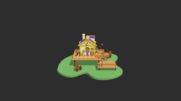 Cartoon House vinth 3D Model