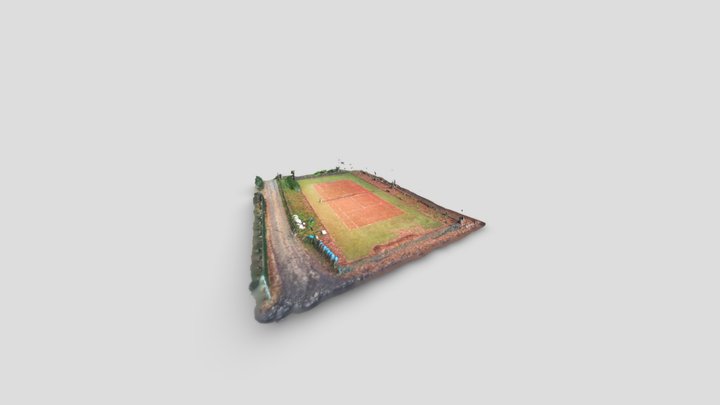 Tennis Court MAVIC 2 pro Metashape pro 3D Model