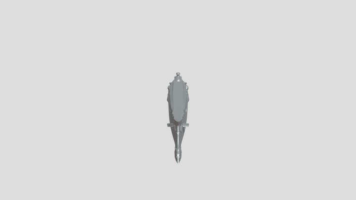Ornate submarine hull with decorative carvings 3D Model