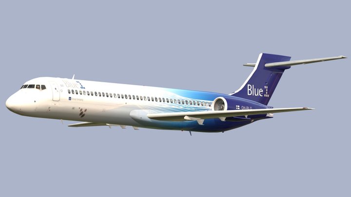 Blue 1 Boeing 717-200 – Free 3D Model STL