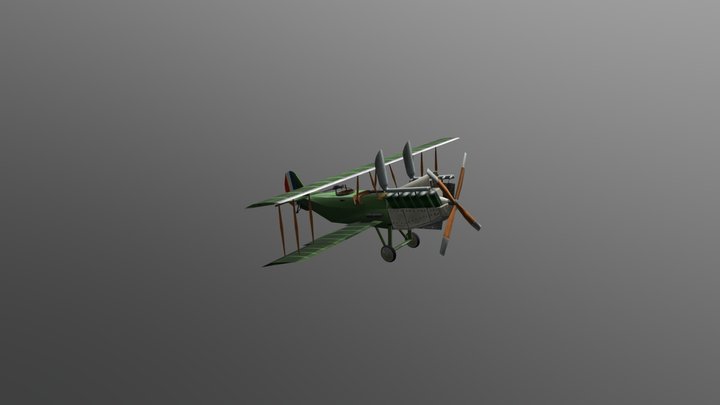 De Coster Nielson Airplane Game Art 3D Model
