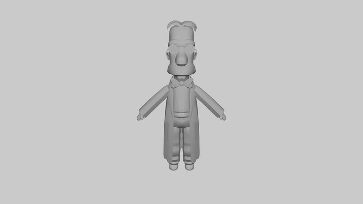 The Simpsons Game (2007) - Professor Frink 3D Model