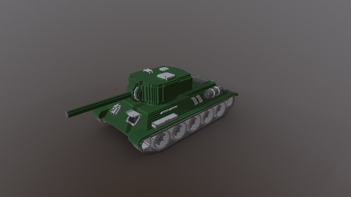 Voxel T-34 3D Model