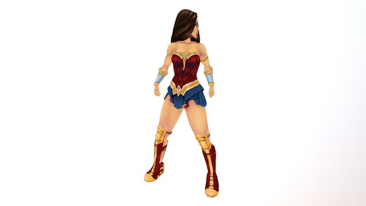 Stylized Wonder Woman 3D Model