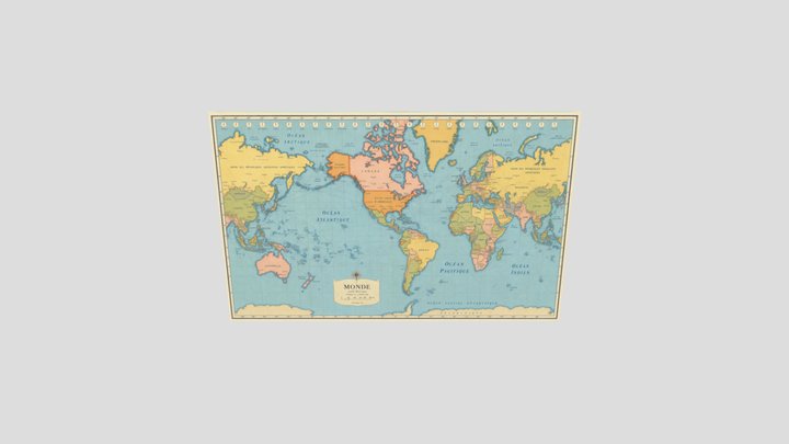 World_map_panel_package – Gratis 3D-model STL