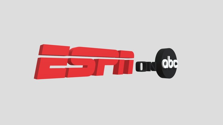 ESPN On ABC Logo 2006-2013 3D Model