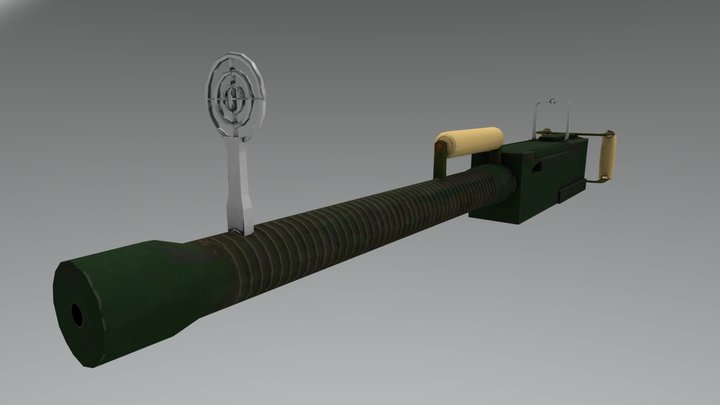  Lowpoly Gun 3D Model