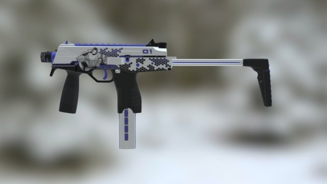 MP9 | Cyber Tiger 3D Model