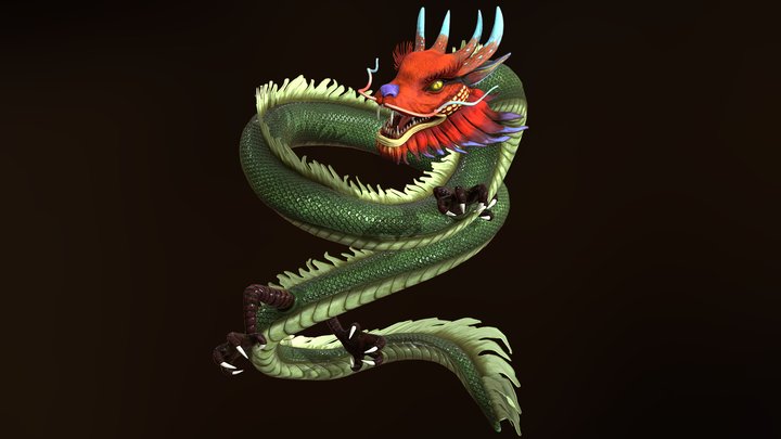 Dragón Estilo Asiático – Free 3D Model STL