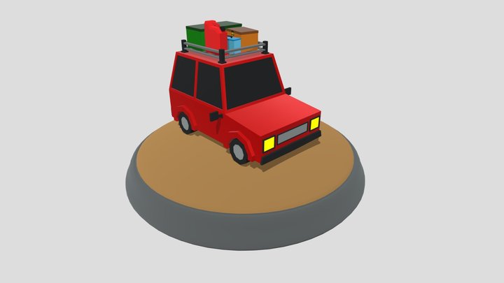 Lowpoly car | cozy car | trip