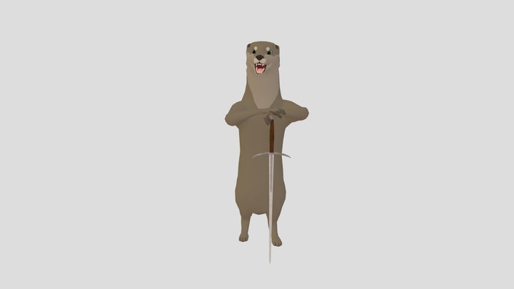Otter Character 3D Model