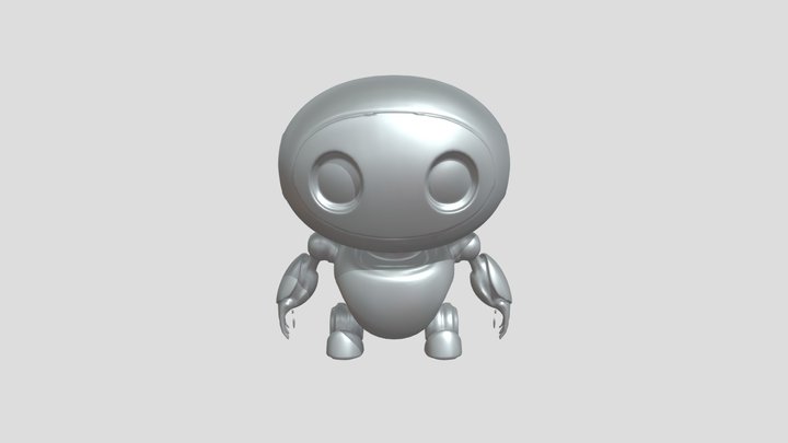 Futuristic cartoon robot 3D Model