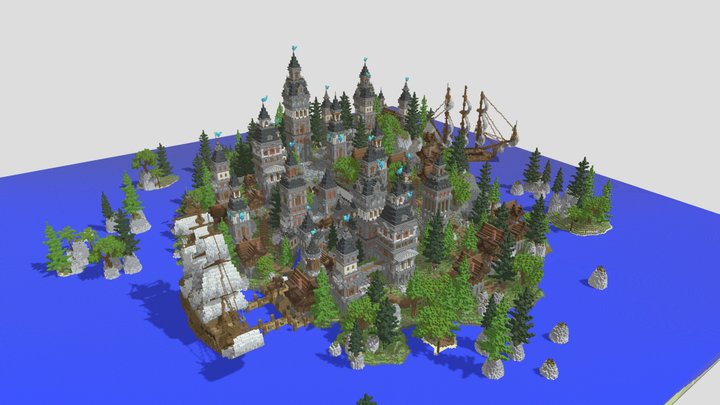 Huge Kingdom Lobby | 600x600 3D Model