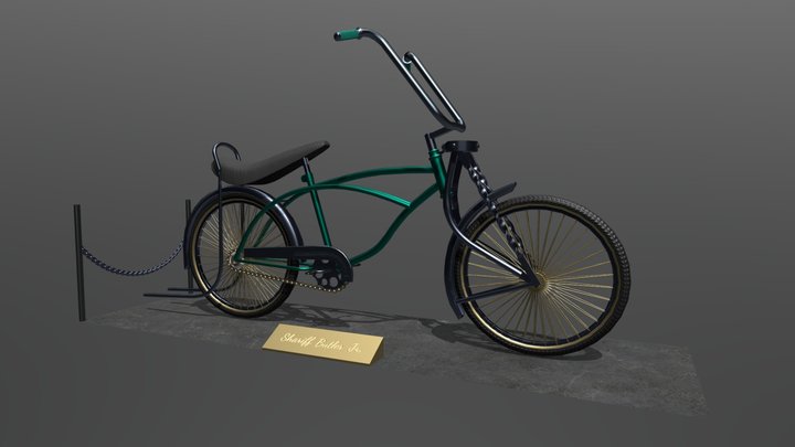 Lowrider Bike Game Res Baked/Textured 3D Model