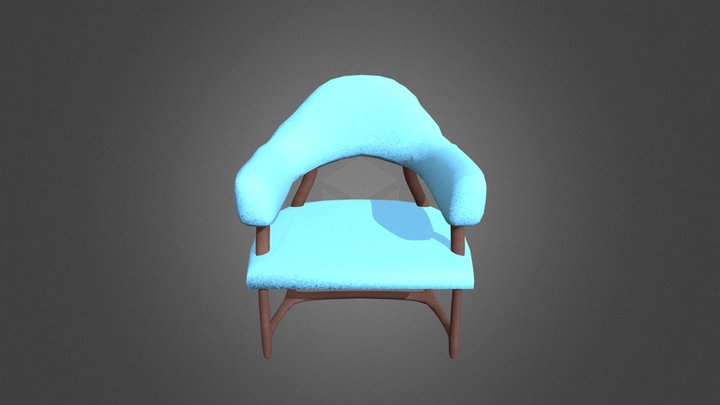 Mid Century Modern Arm Lounge Chair 3D Model