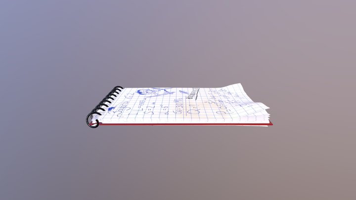 notebook 3D Model
