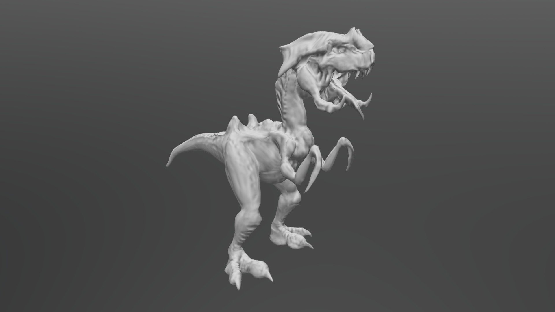 Dinomonster statue low poly — Sketchfab embed 3D viewer