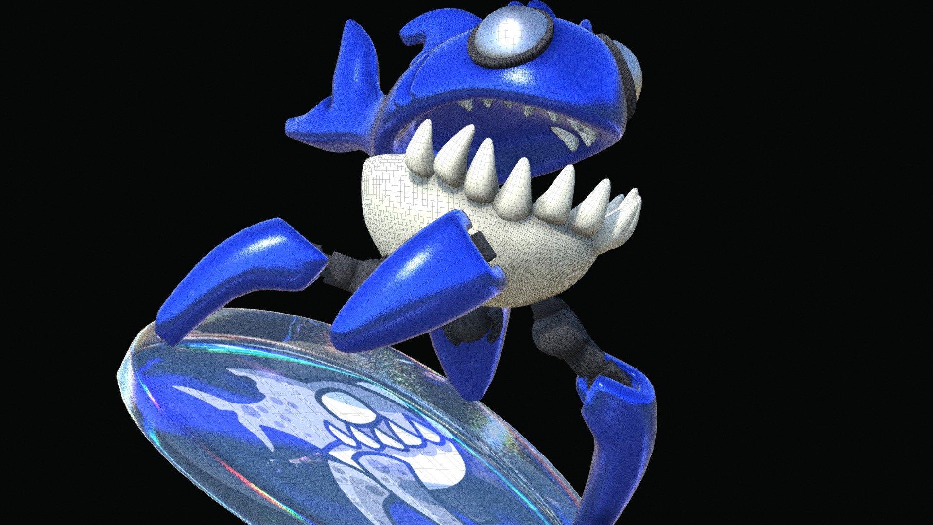 3D geometry dash shark spider, for 3D print! - 3D model by cursed-cat ...