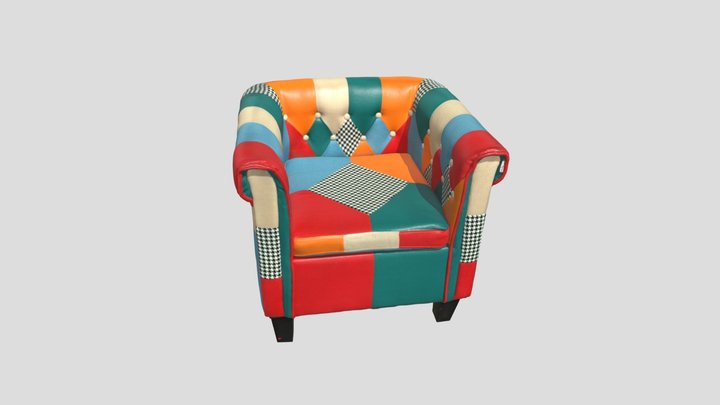 Mutlicolor Armchair 2 3D Model
