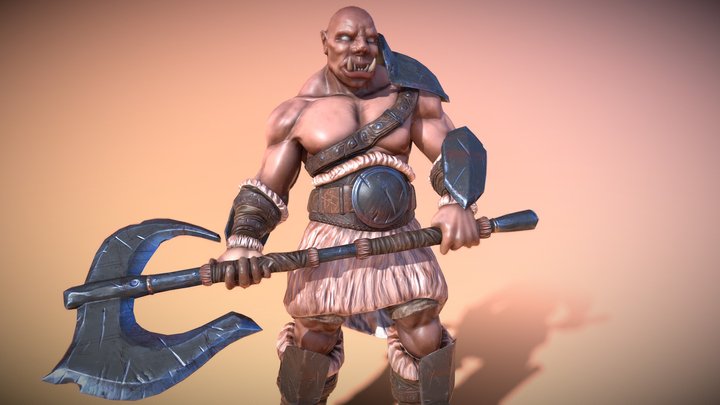 Low-poly orc 3D Model