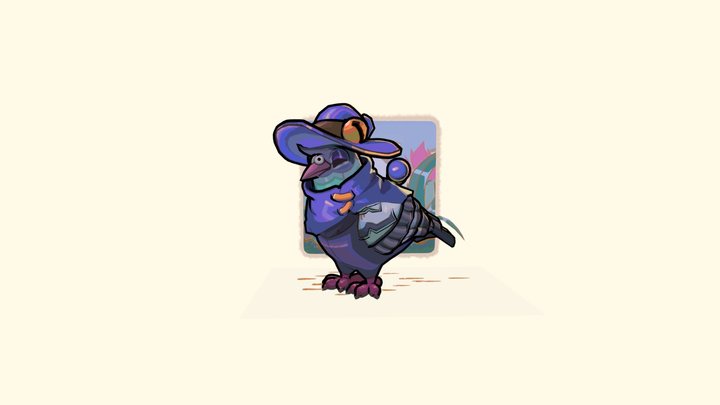 Pigeon Mage 3D Model