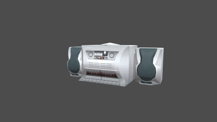 Table Top Stereo (NaturalSims) 3D Model
