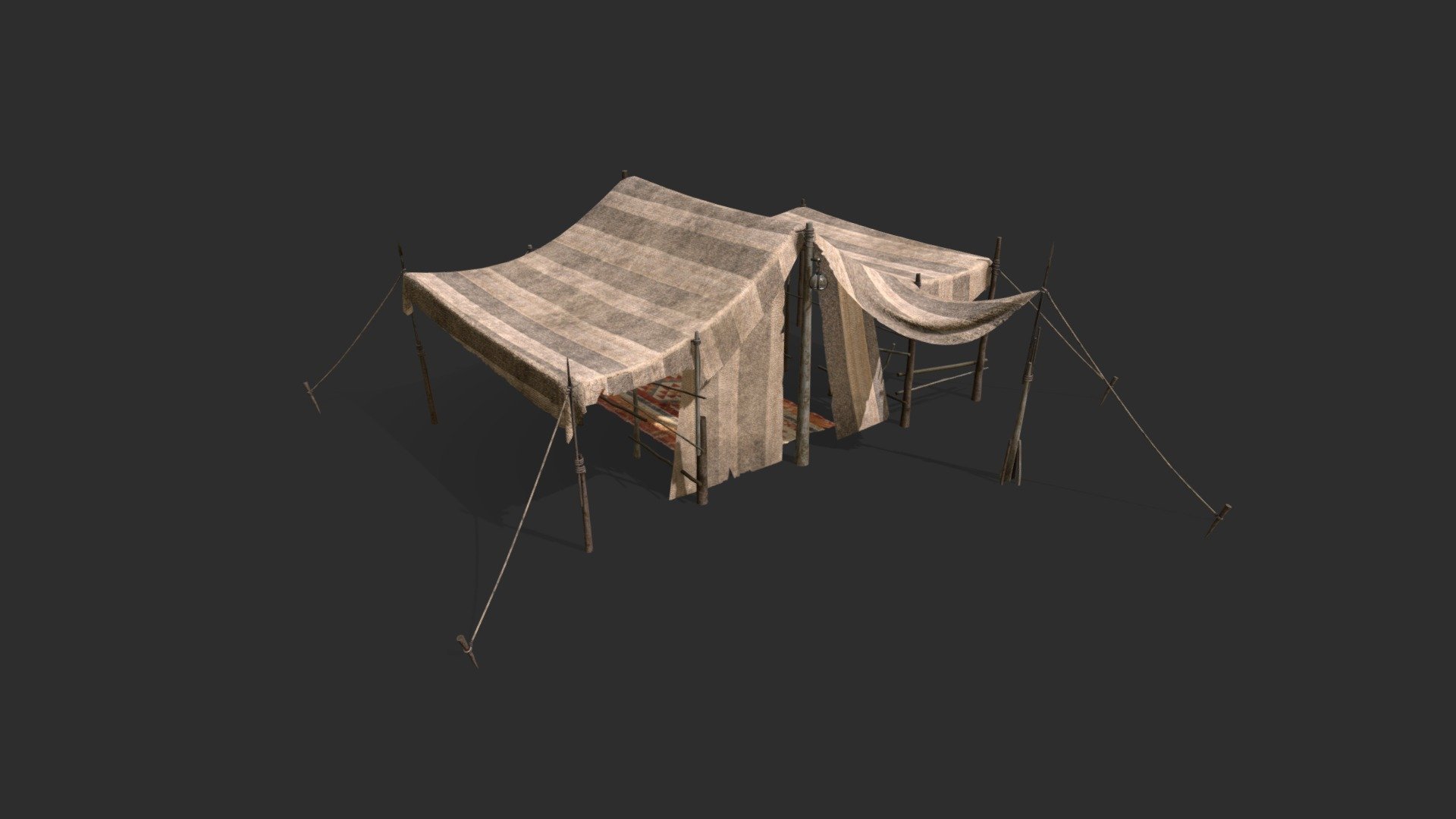 Medieval tent - Download Free 3D model by rakutin [62f298f] - Sketchfab