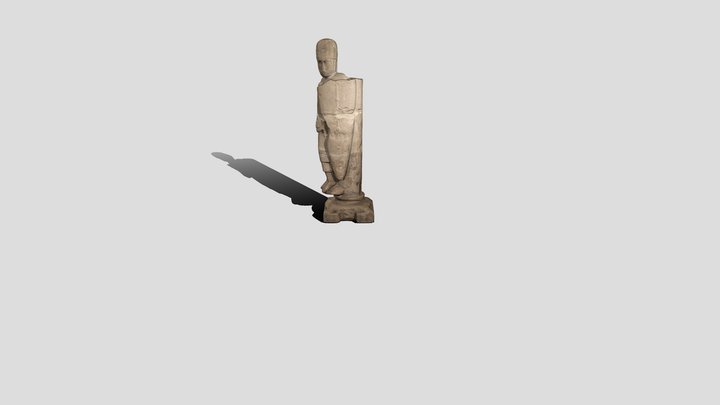 Statue-colonne : Chevalier 3D Model