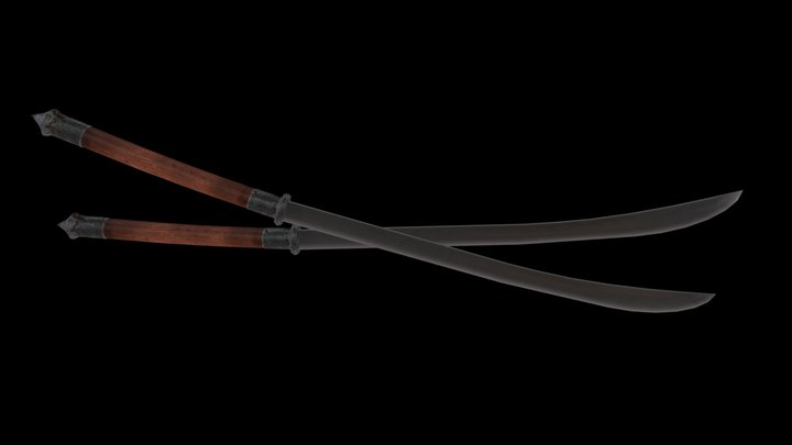 Thai Sword lowpoly (ดาบไทย) By Po0m 3D Model