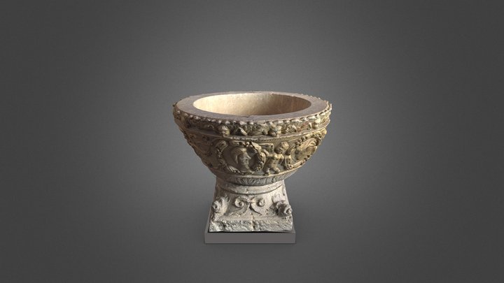 Pila Bautismal (S. XVI) - Museo de Valladolid 3D Model
