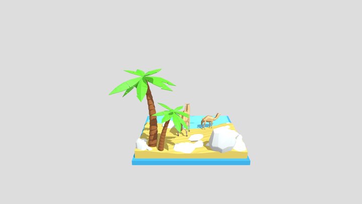 Terrain Camel 3D Model
