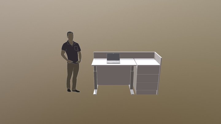 työpöytä 3D Model