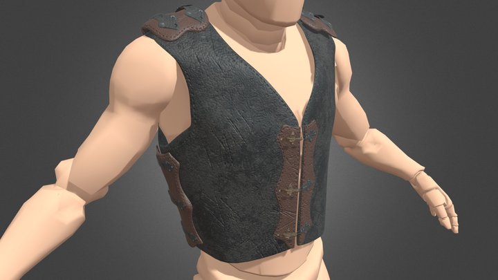 Leather Vest 3D Model