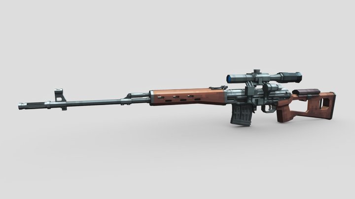 SVD Dragunov 3D Model