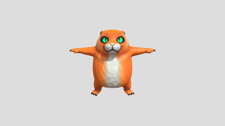 T-Pose Hamster 3D Model