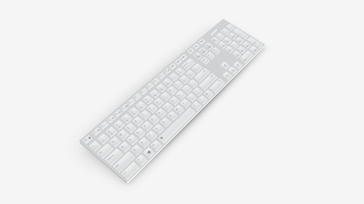 Wireless keyboard white 3D Model