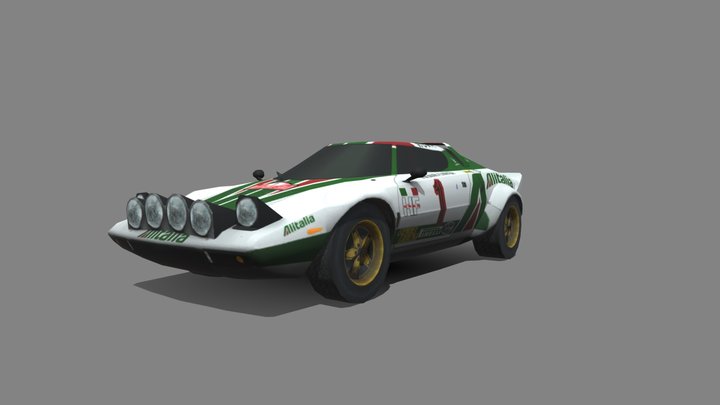 Pocket Rally - Lancia Stratos 3D Model