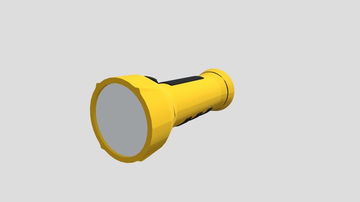 Simple Low Poly Flashlight – Free 3D Model STL
