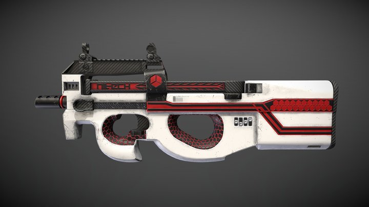 CS:GO P90 Nitech 3D Model