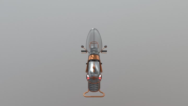 Diesel Punk Hover Bike 3D Model