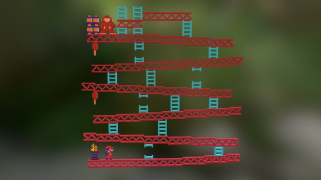 Donkey Kong NES  - Voxel 3D Model