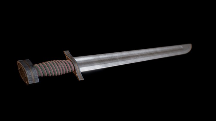 Fictional Single Edged Sword 3D Model